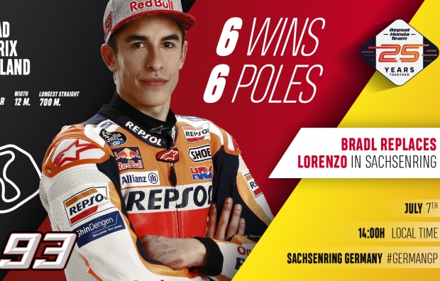 Straight to the Sachsenring for the Repsol Honda Team