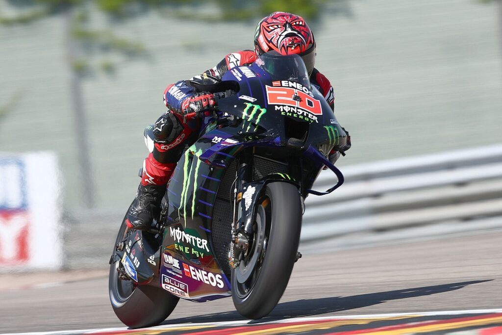 German MotoGP: Quartararo tops FP3, Vinales to Q1