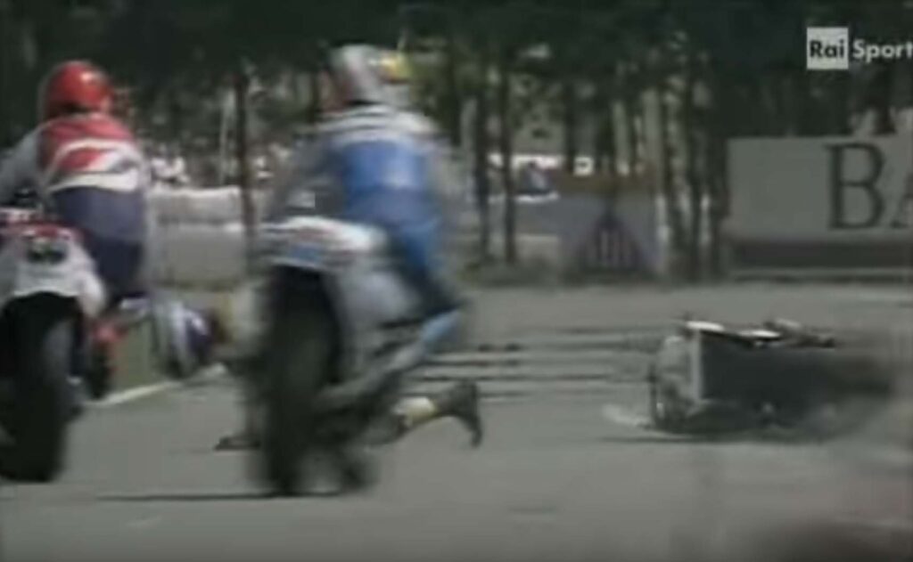 MotoGP, From Uncini's Miracle to Dupasquier's Drama