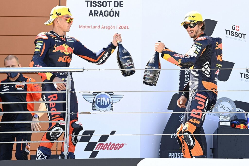 Gardner and Fernandez test KTM MotoGP bikes in Misano