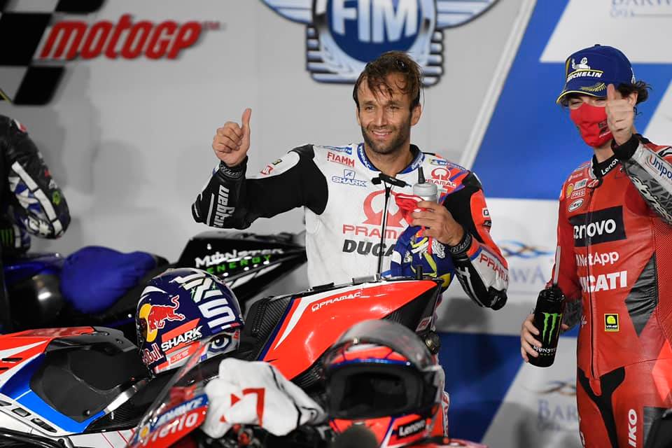 Johann Zarco led the top 3 Ducati in FP2 in Misano