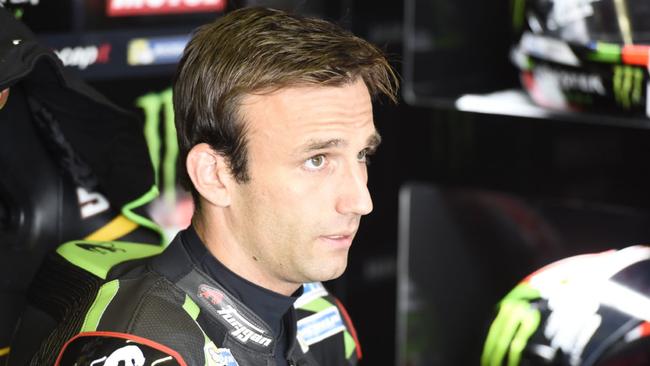 Johann Zarco set the pace in a wet first practice session for MotoGP’s Czech Grand Prix.