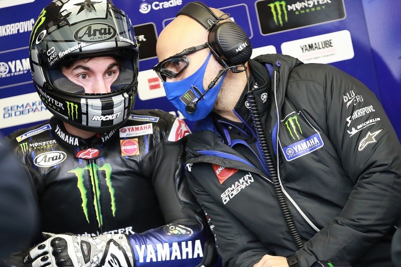 Aragon MotoGP: Vinales tops Yamaha 1-2-3 in FP1 as Quartararo crashes