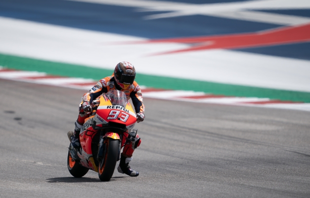 Right up in Texas, Marquez second and Lorenzo 16th on Friday