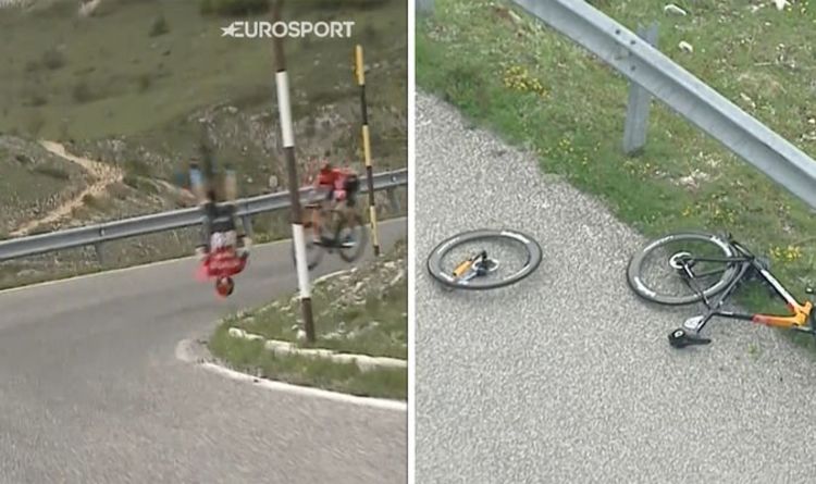 Matej Mohoric rushed to hospital after the horror crash of the Giro d'Italia when the bike split in two |  Others |  Sports