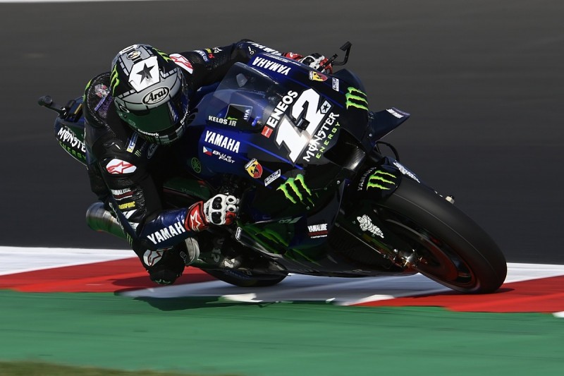 Emilia Romagna MotoGP: Vinales wins after late crash for Bagnaia