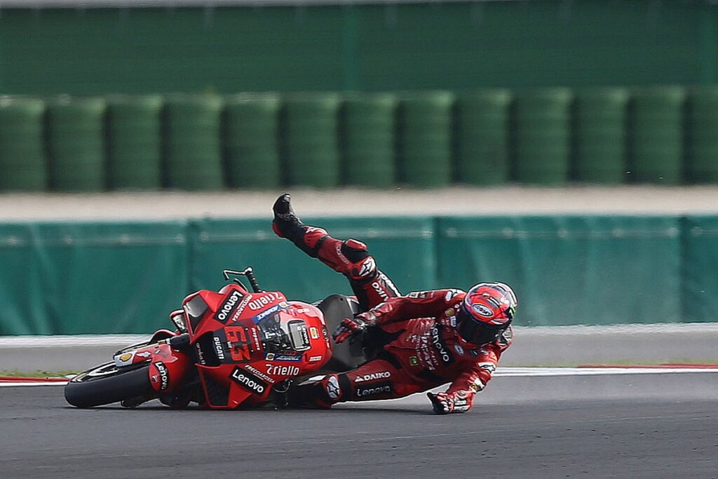 Rossi 'a bit upset' with Bagnaia's Misano MotoGP tire choice
