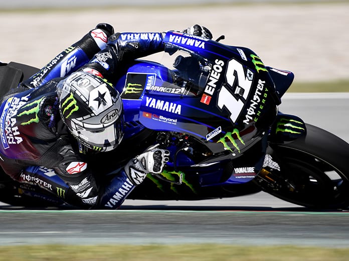 Maverick Viñales took the top sport during Monday's MotoGP test at Circuit de Barcelona-Catalunya.  (Yamaha Photo)