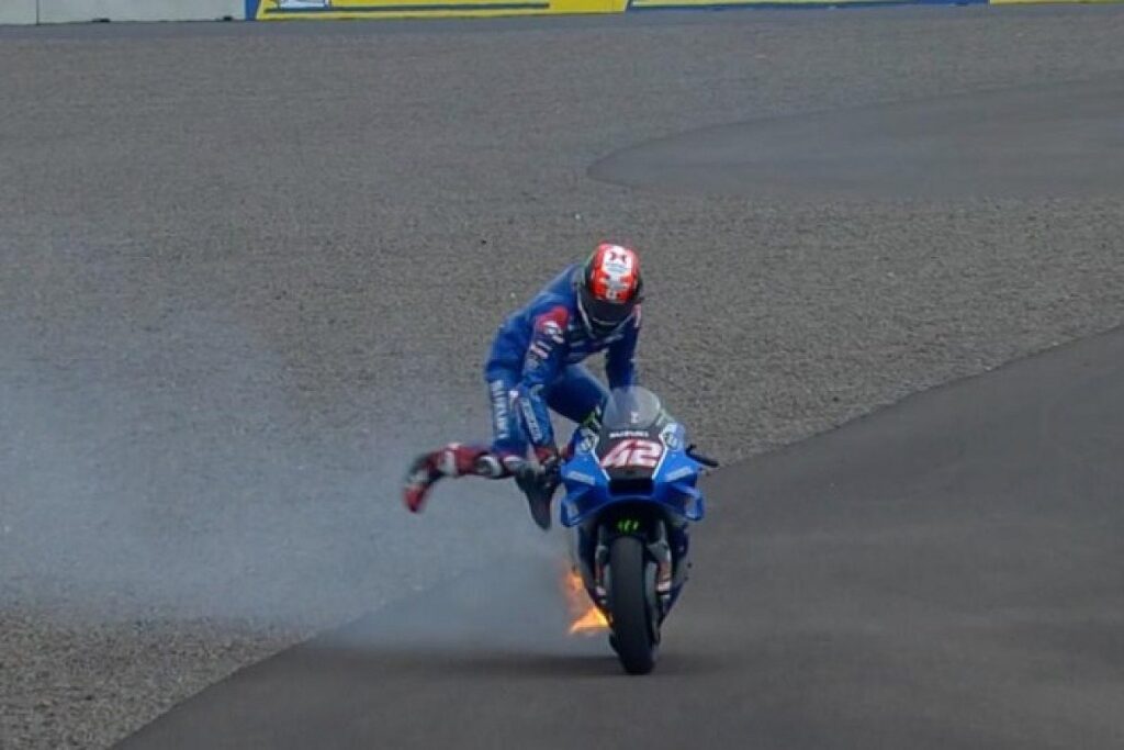MotoGP |  Rins: "I was afraid the bike would explode and I jumped"