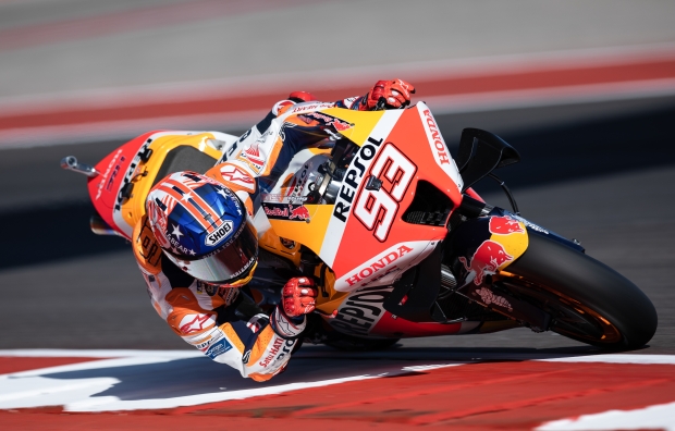 Challenging Austin Saturday as resolute Repsol Honda Team plot Sunday recovery