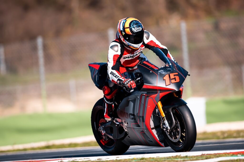 ... |  Fledgling Ducati MotoE racer in action at Vallelunga