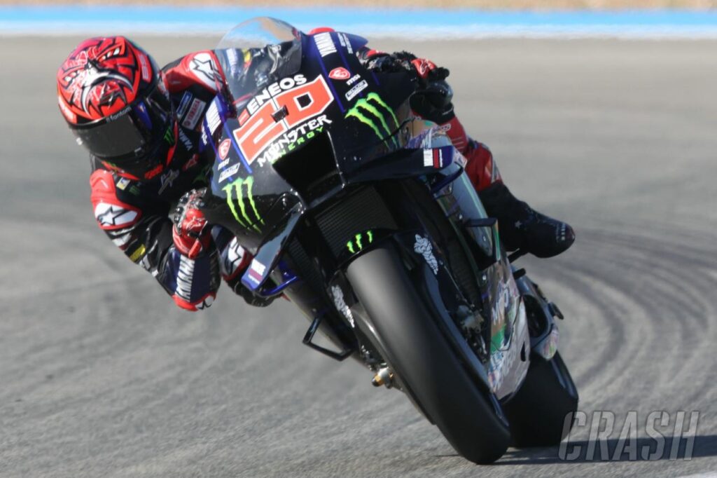 Jerez MotoGP test: Quartararo tries swingarm, fender but 'nothing special' |  MotoGP