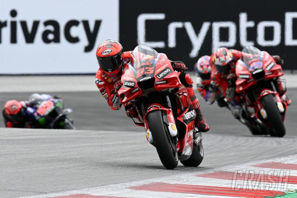 MotoGP Austria: Francesco Bagnaia matches Casey Stoner record with third consecutive Ducati victory |  MotoGP