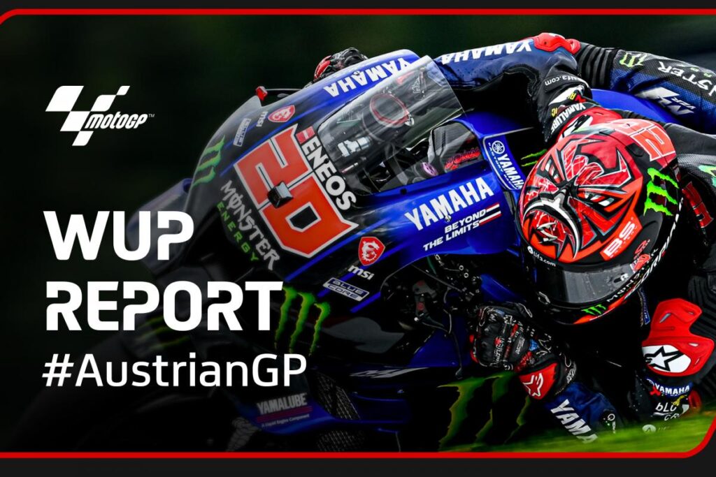 Quartararo quickest in wet/dry Austria Warm Up
