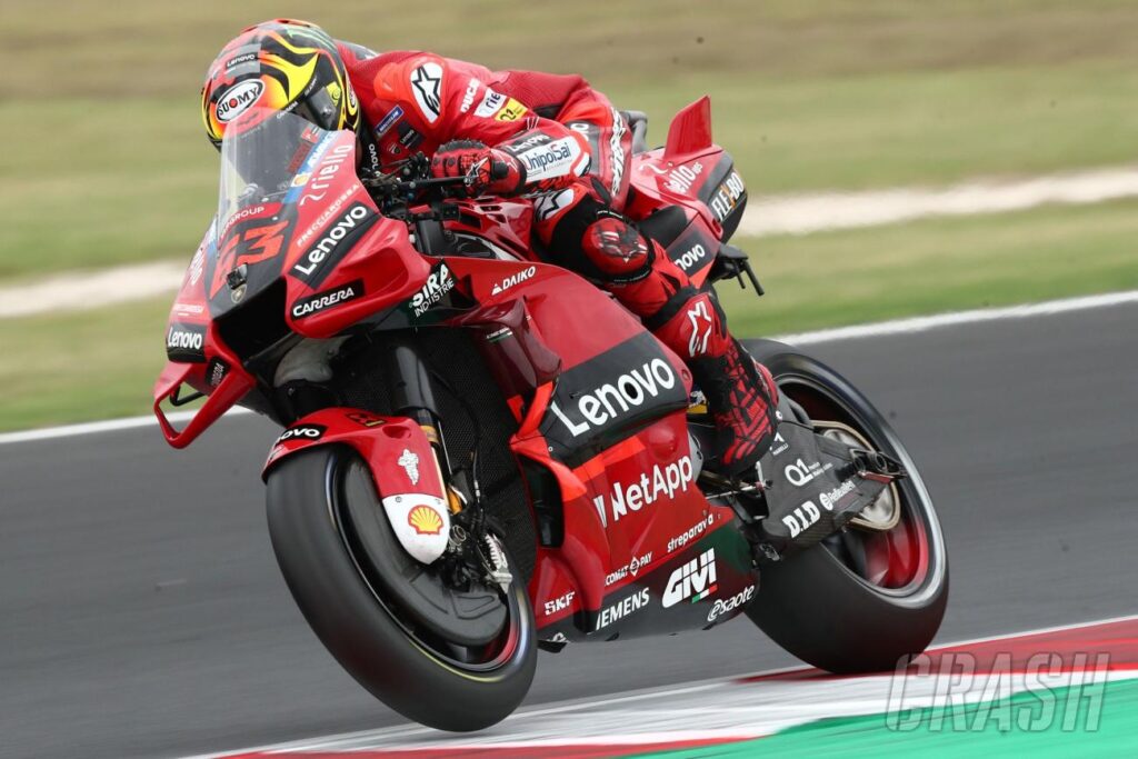 Francesco Bagnaia beats Enea Bastianini in photo-finish to make Ducati MotoGP history at Misano |  MotoGP