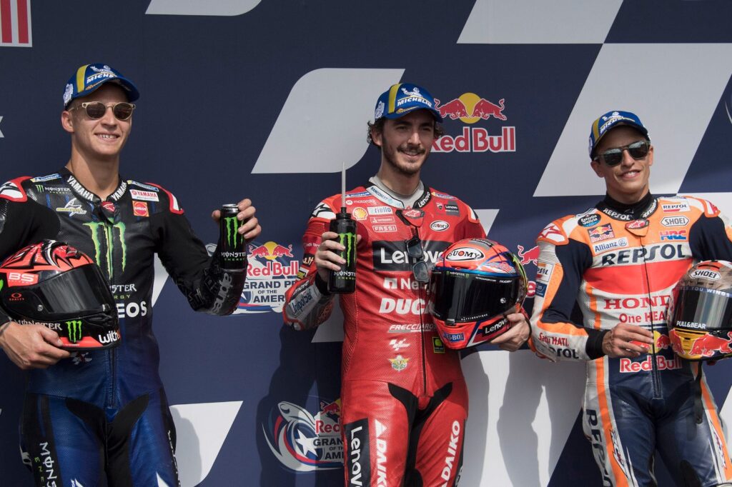 Bagnaia, Quartararo, Marquez