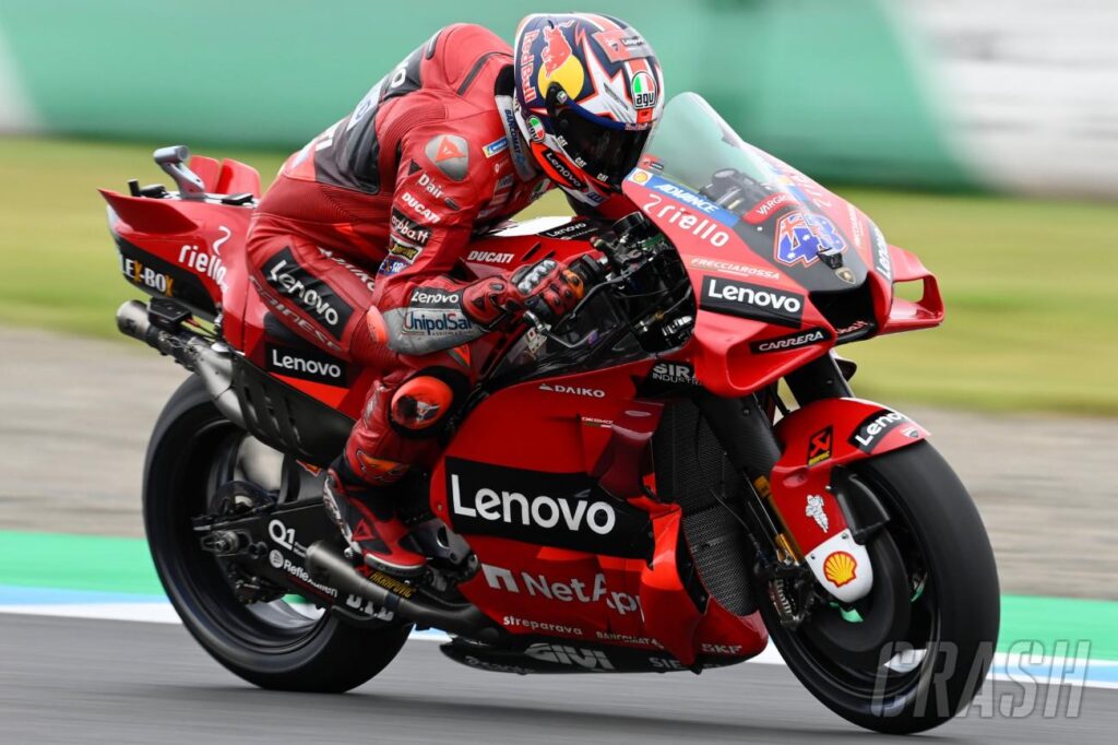Japanese MotoGP: Jack Miller leads Ducati 1-2 from Francesco Bagnaia in FP1 as Enea Bastianini crashes |  MotoGP