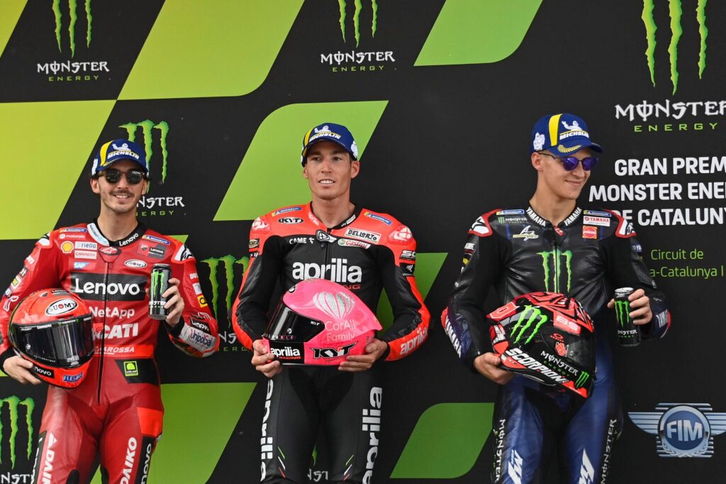 Bagnaia, Espargaro, Quartararo
