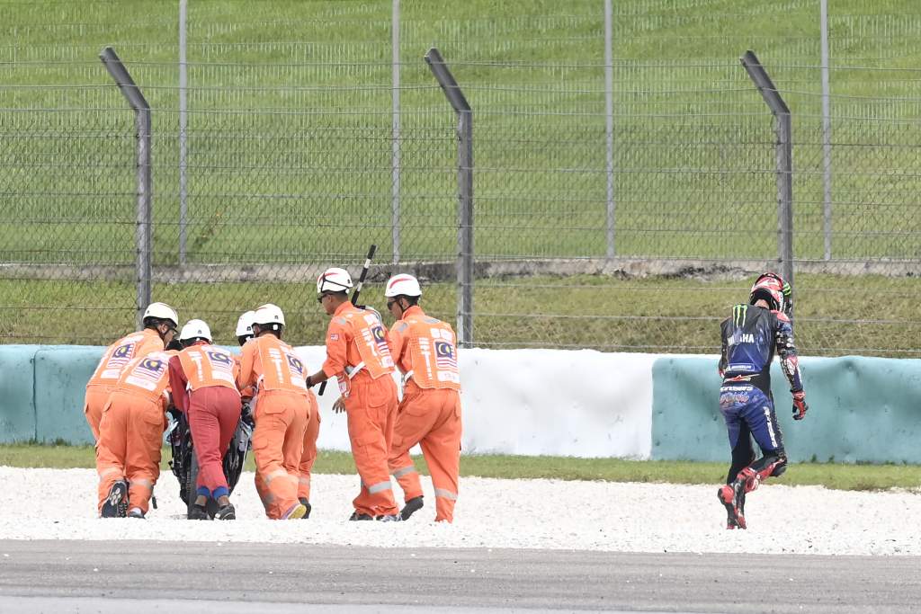 MotoGP title rivals all crash or struggle in wild qualifying