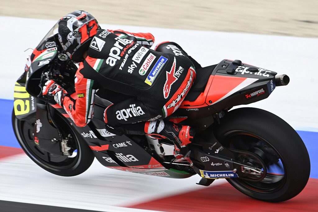 Vinales tops rain-hit FP1 as Dovizioso and Morbidelli return