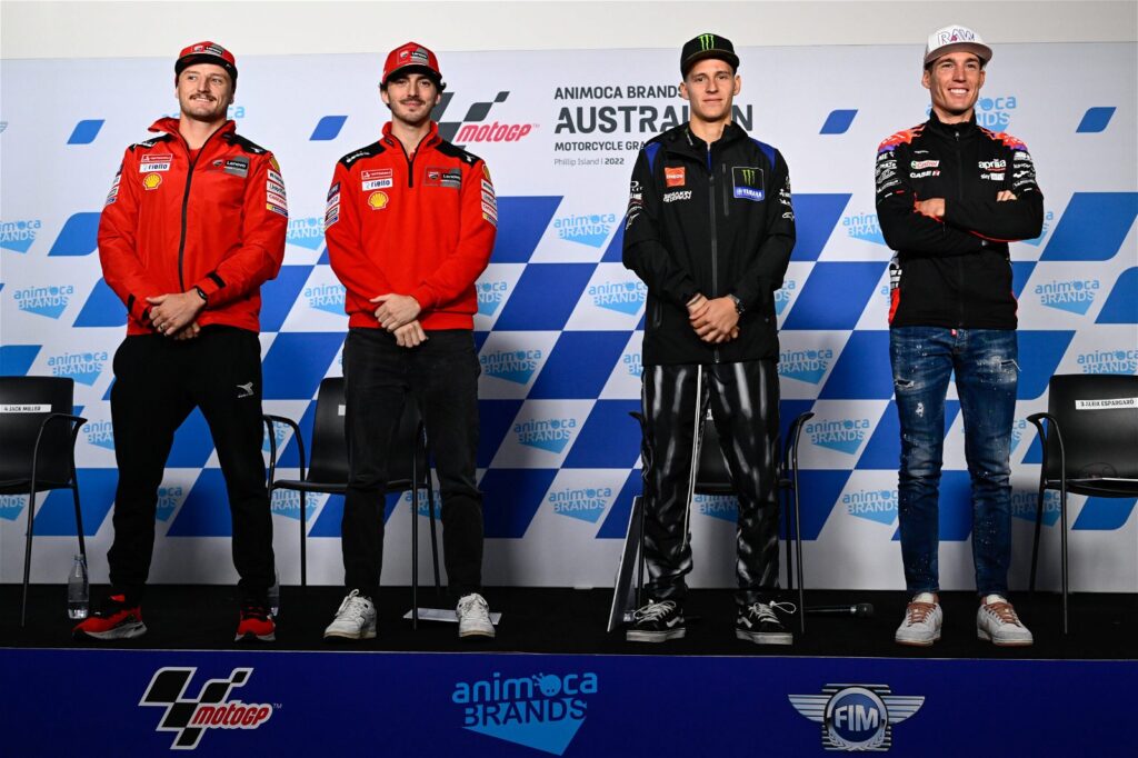 Miller, Bagnaia, Quartararo and Espargaro at the Australian MotoGP