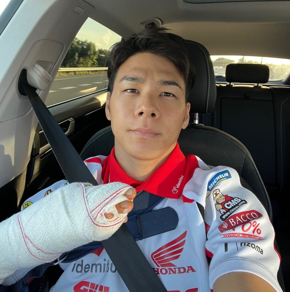 Nakagami in uncertain list for home MotoGP race after Aragon GP crash