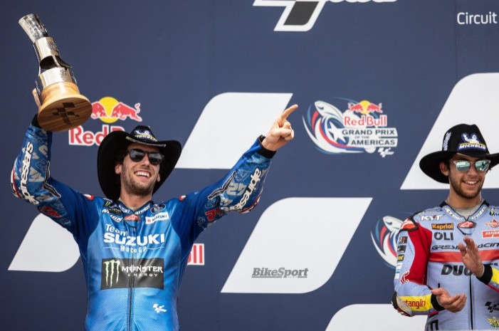 MotoGP Austin: Relaxed Rins recovers for Suzuki's 500th podium