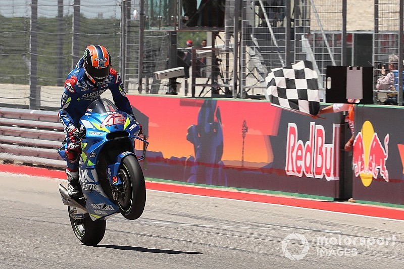 Rins takes first win as Marquez crashes