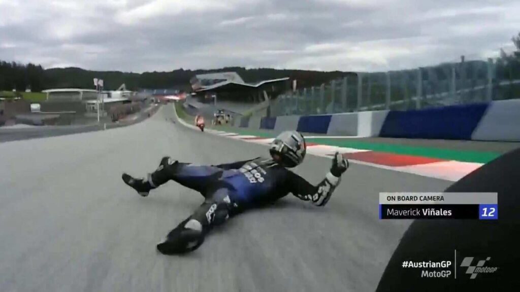 Watch: MotoGP racer leaps off running bike at 210 kmph, survives