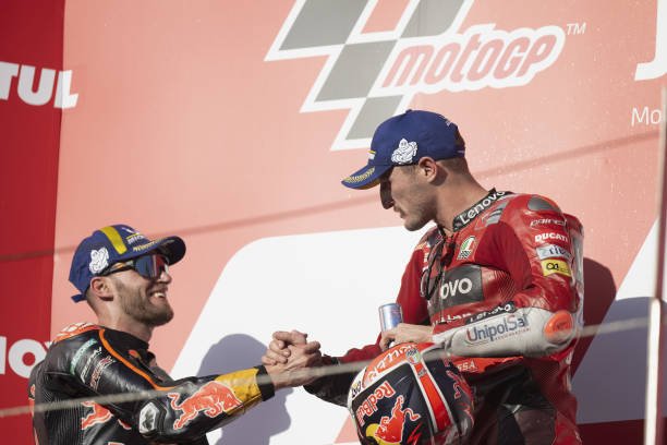 Jack Miller & Brad Binder on the Motegi podium