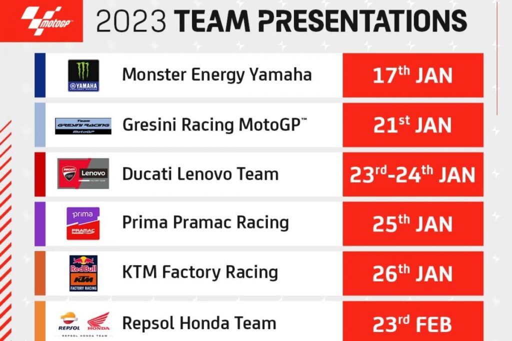 Save the date!  MotoGP™ Team Presentations are coming