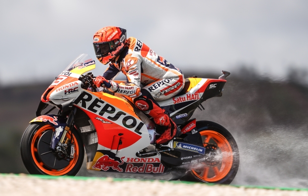 Marquez shows front row speed in dramatic Portuguese qualifying