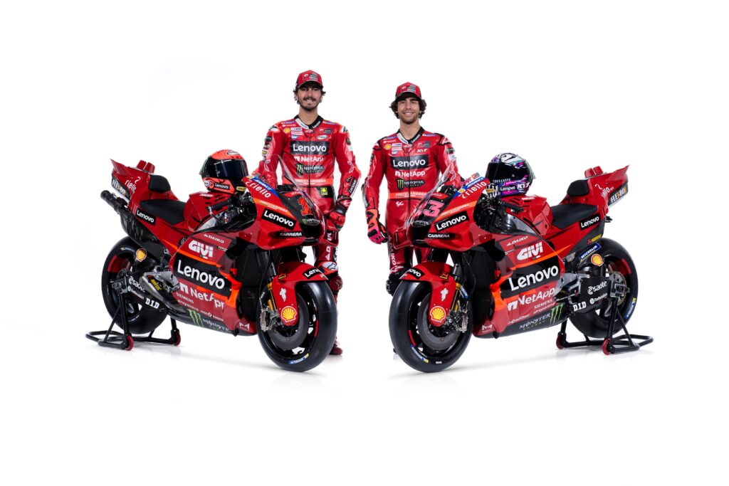 Ducati launches 2023 factory MotoGP team, Bagnaia to ru...
