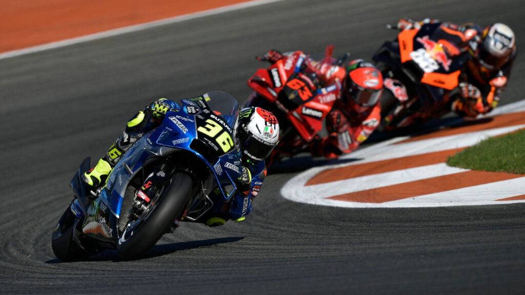 MotoGP's Joan Mir in action in 2022.