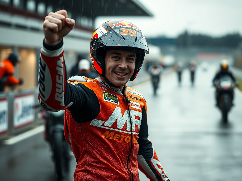 Marquez wins rainy sprint