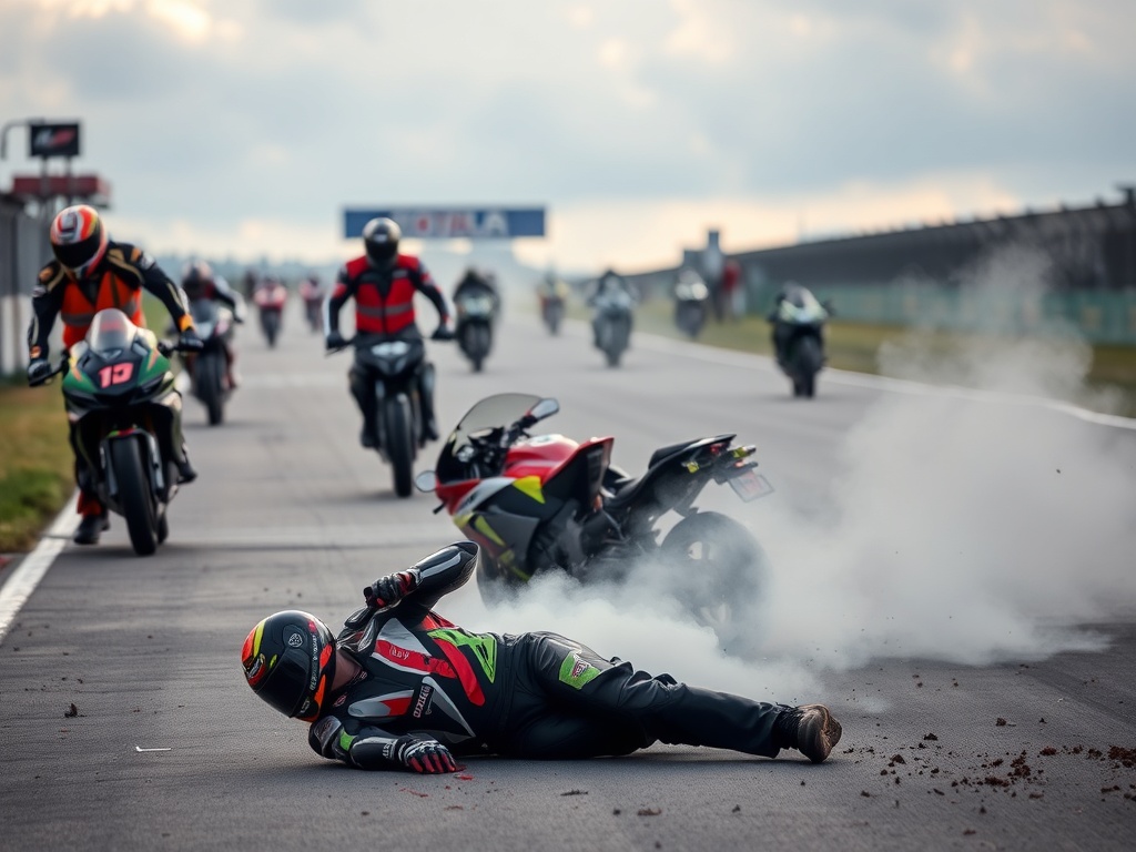 Logan Cunnison Aprilia crash